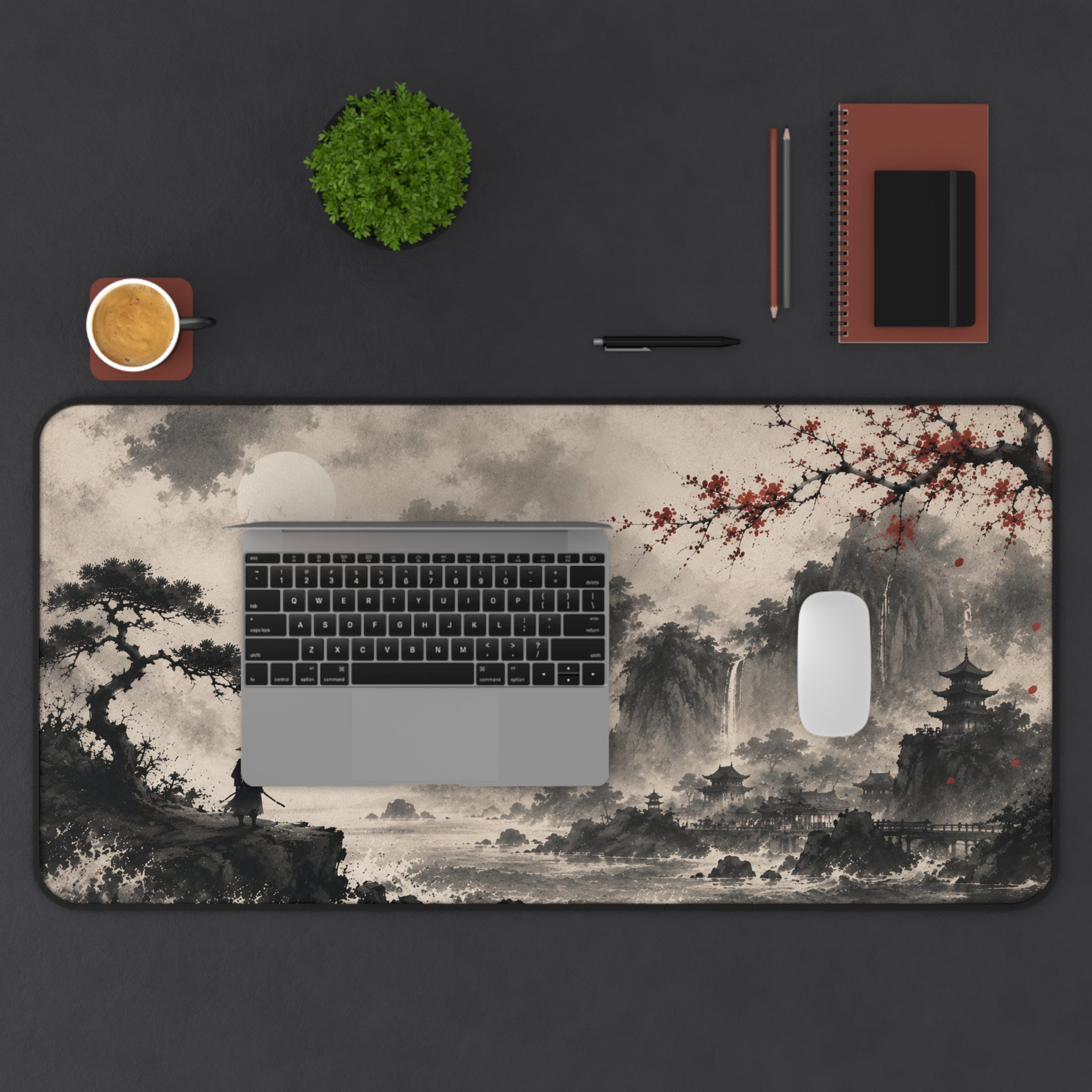 Japanese Ink Mountain Mousepad