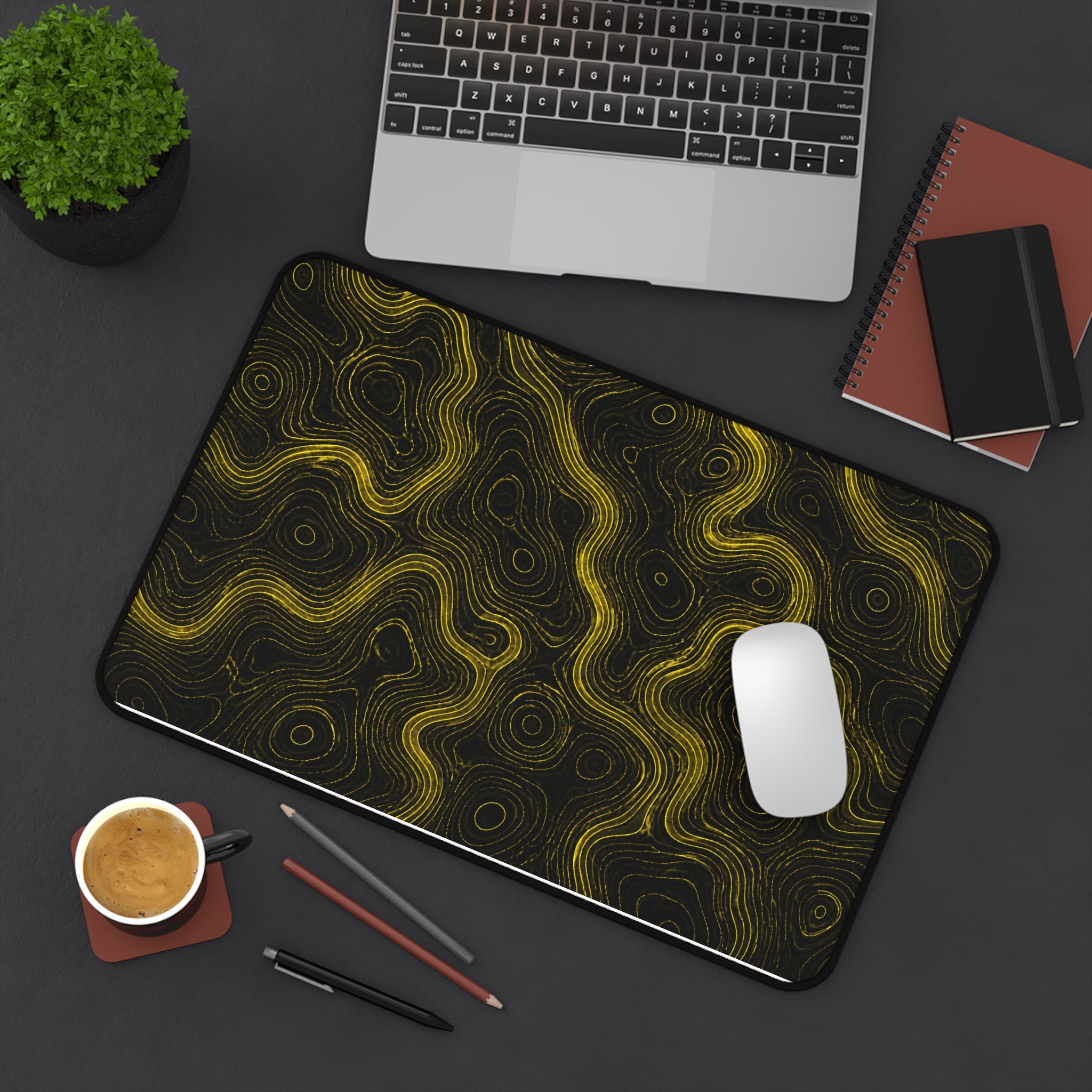Yellow Topographic Mousepad