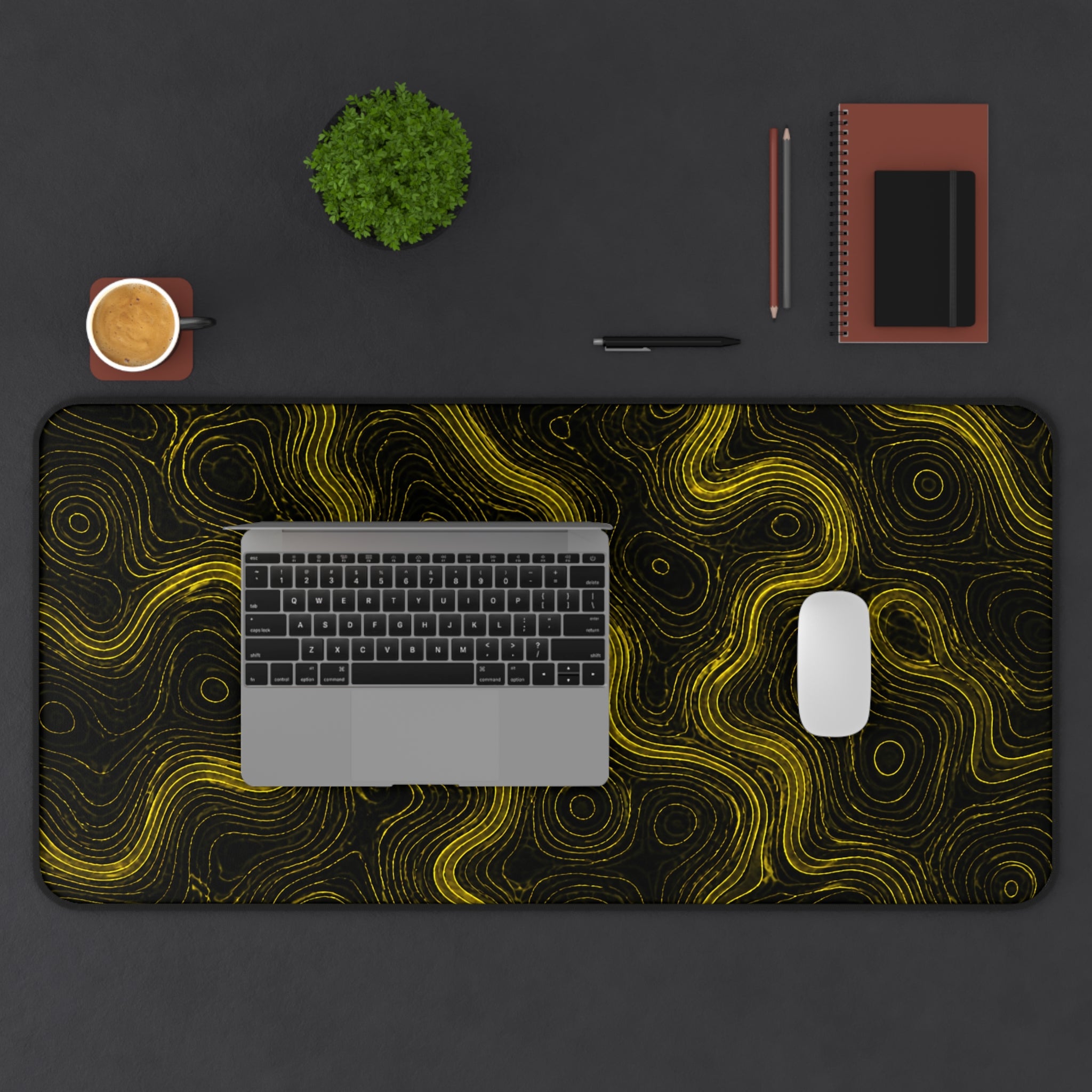 Yellow Topographic Mousepad