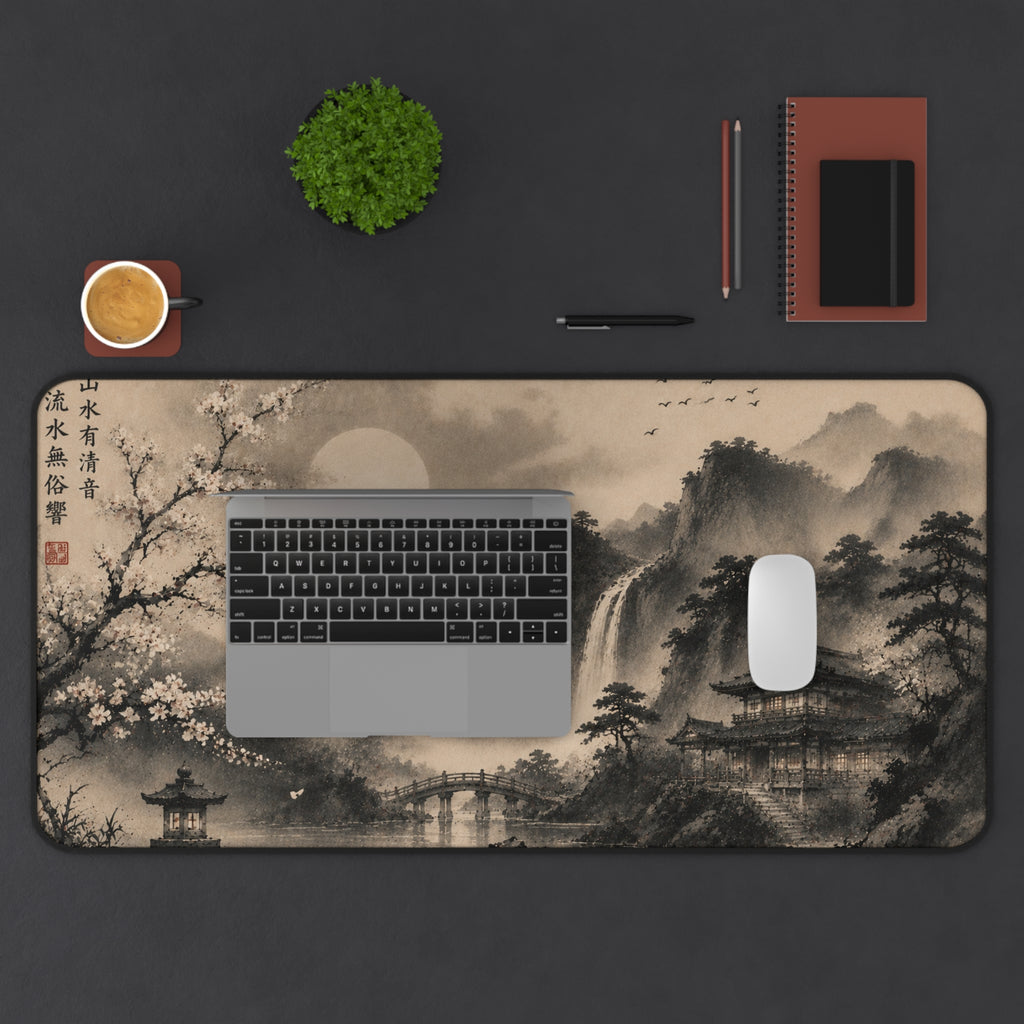 Japanese Ink Zen Village Mousepad