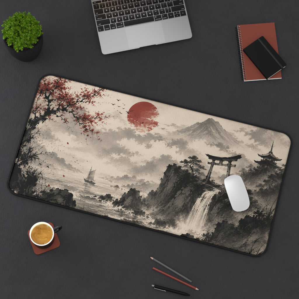 Japanese Ink Waterfall Mousepad