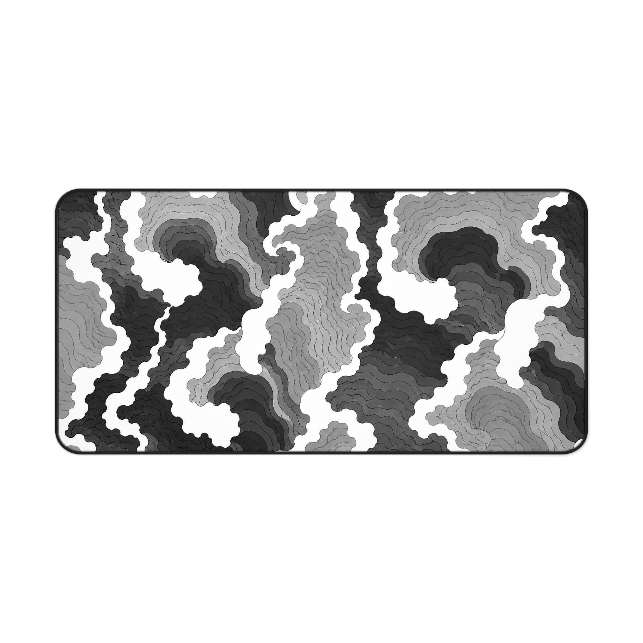 Waves Grey & Black Mousepad