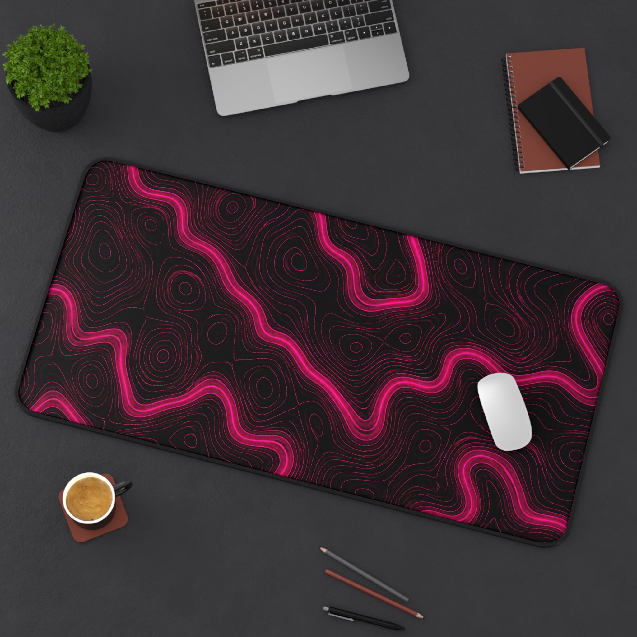 Pink Topographic Mousepad