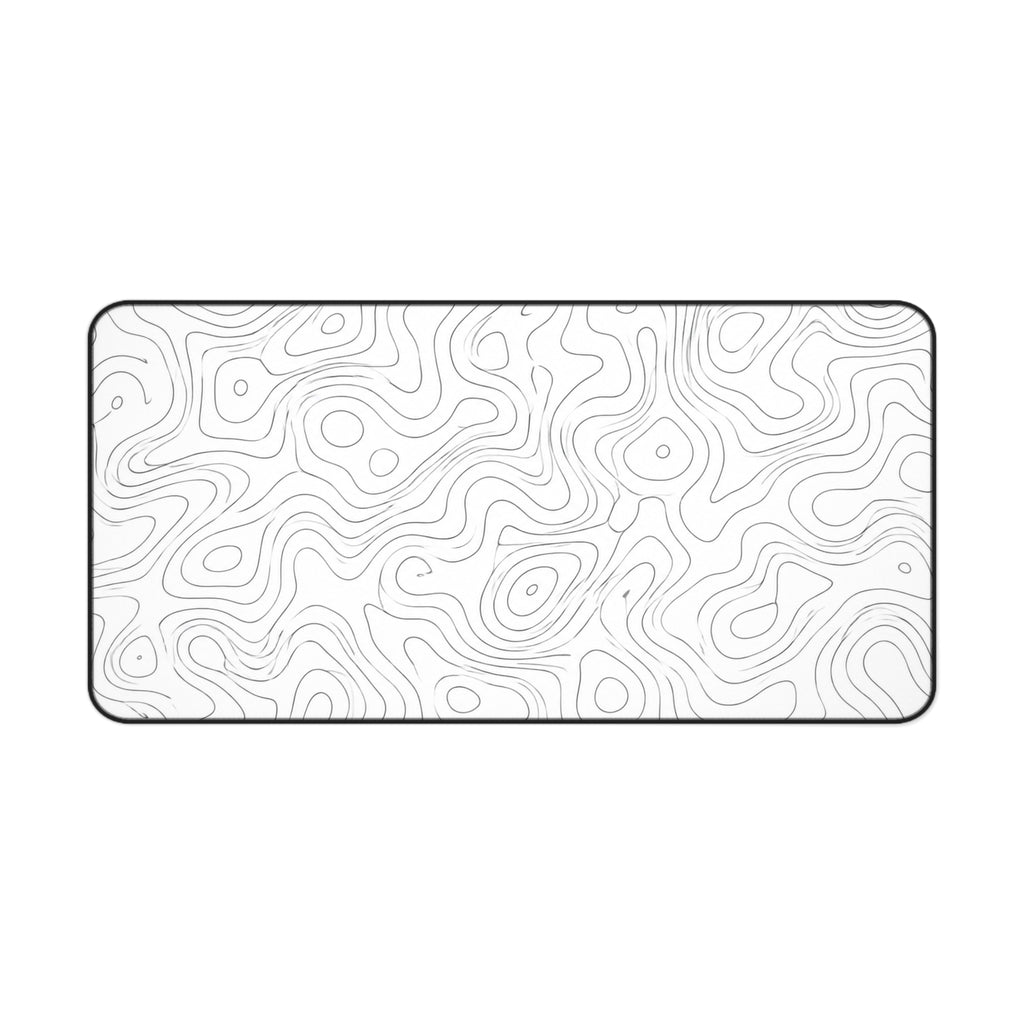 White Topographic Mousepad