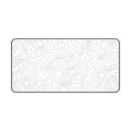 White Topographic Mousepad