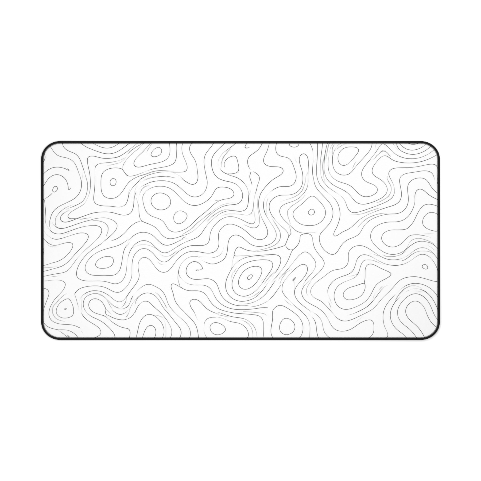 White Topographic Mousepad