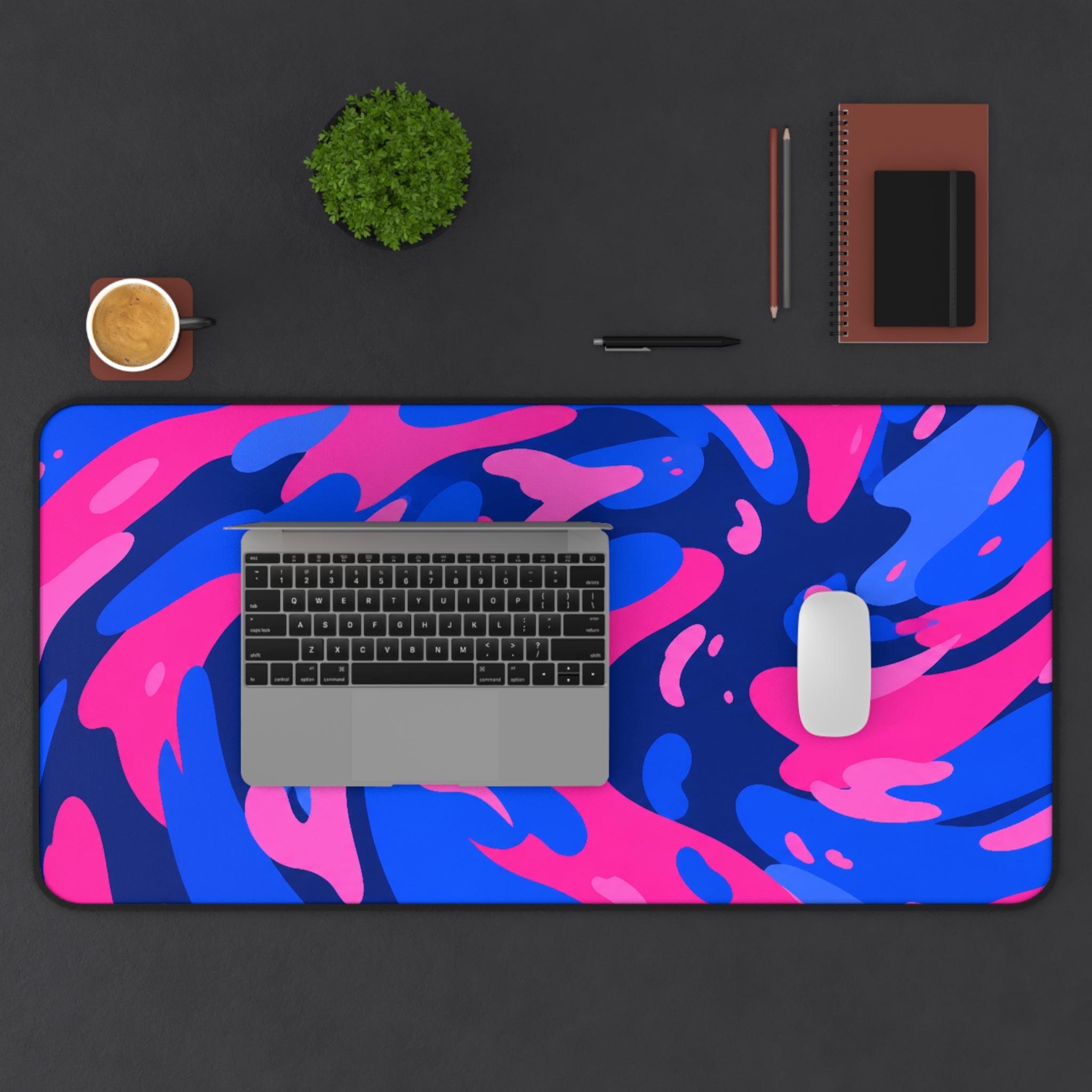 Swirl Blue & Pink Mousepad