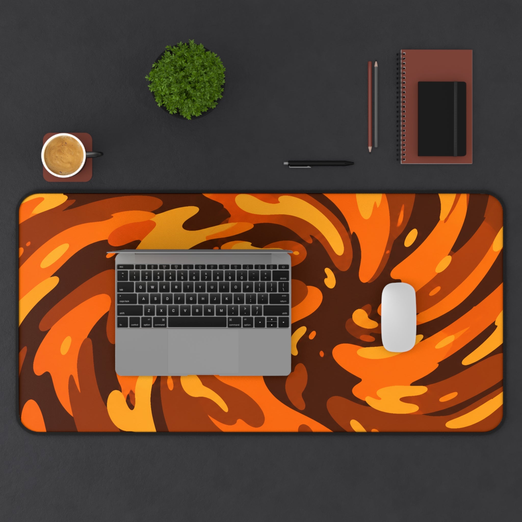 Swirl Orange & Black