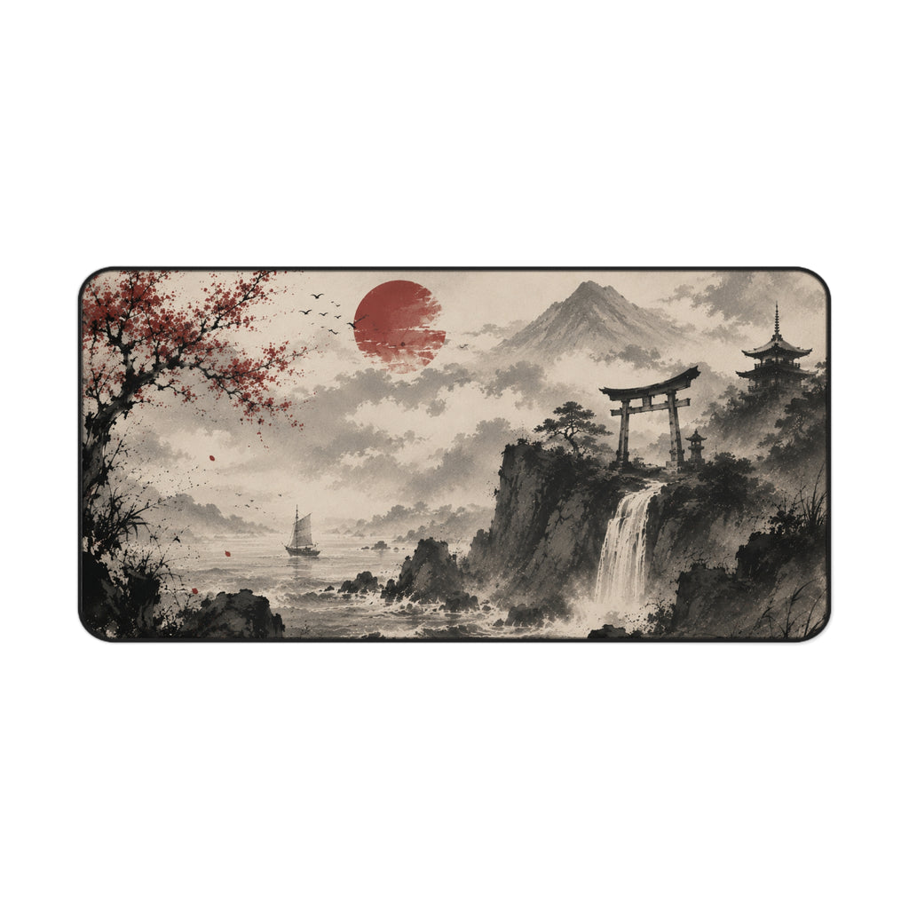 Japanese Ink Waterfall Mousepad