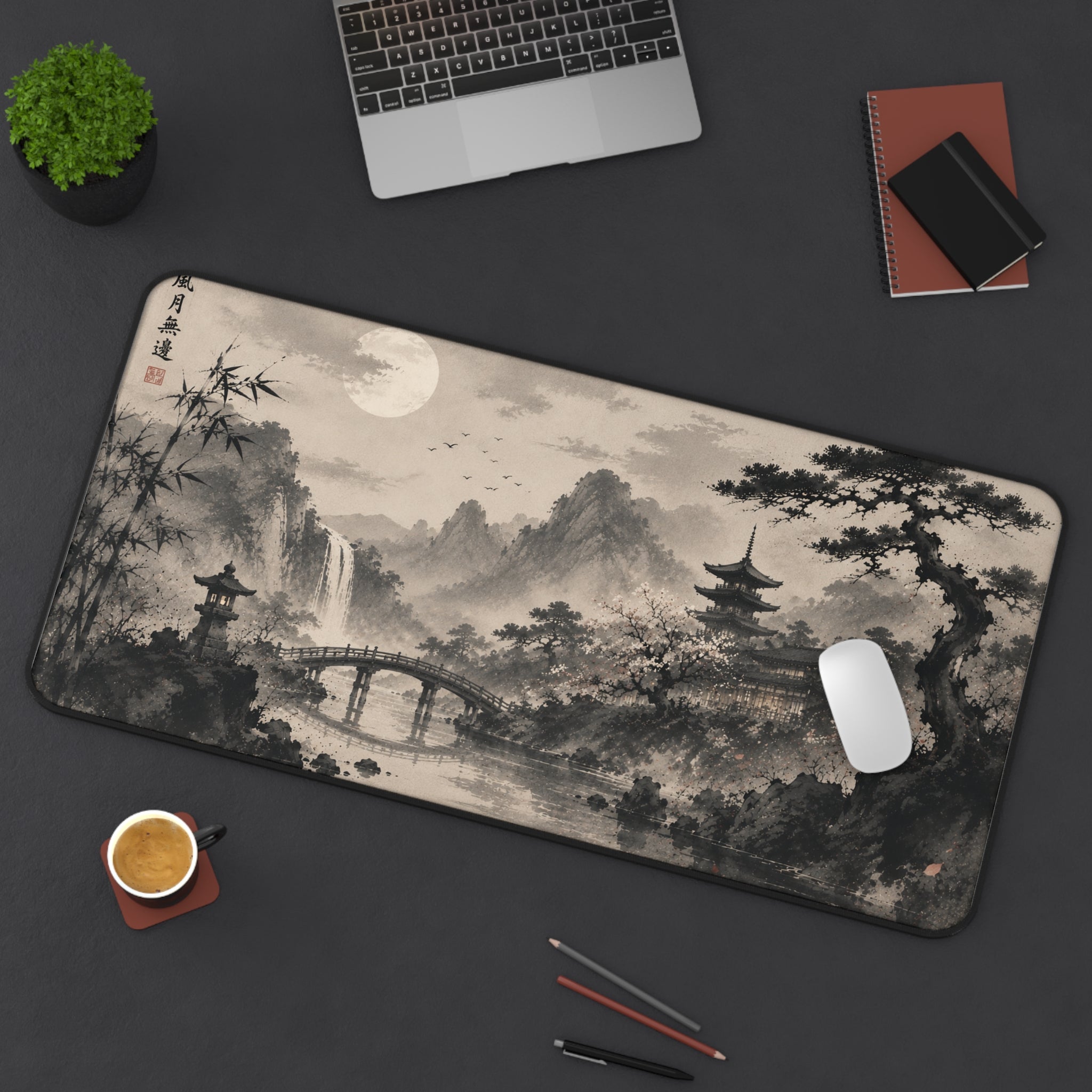 Japanese Ink Forest Mousepad