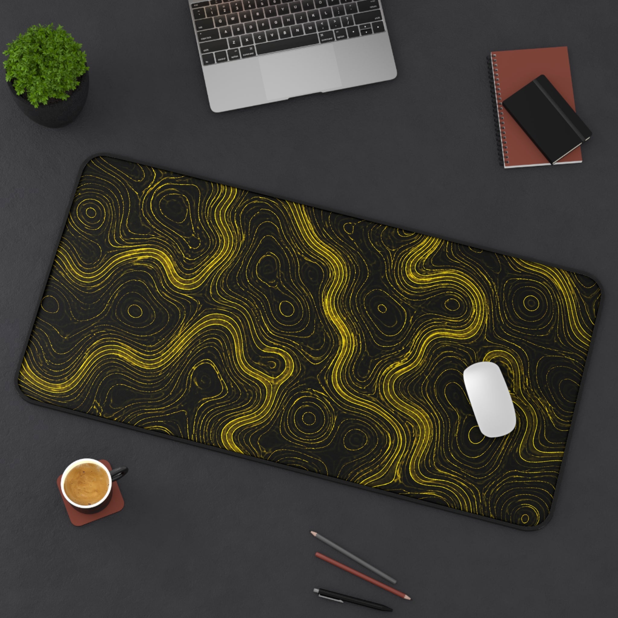 Yellow Topographic Mousepad