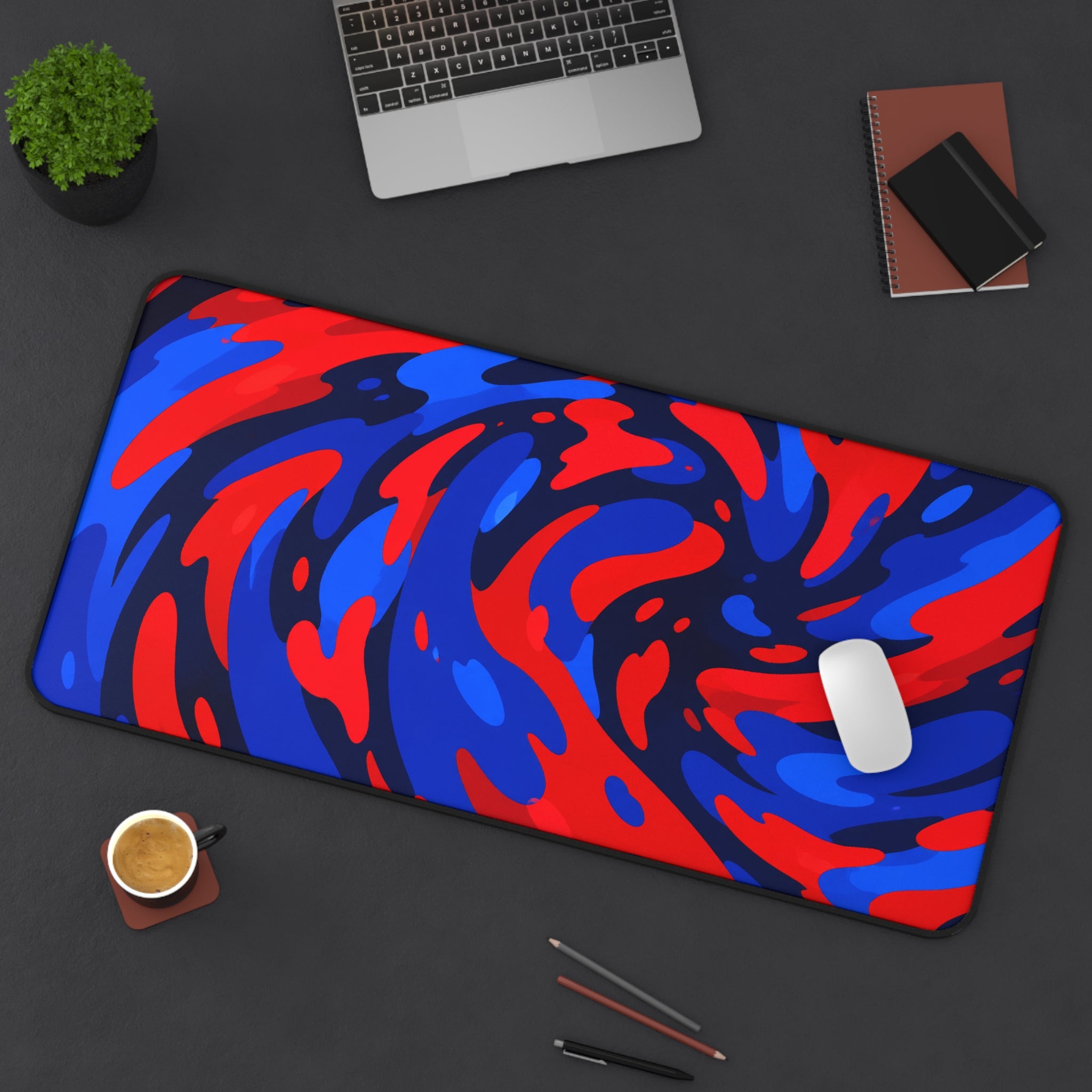 Swirl Red & Blue Mousepad