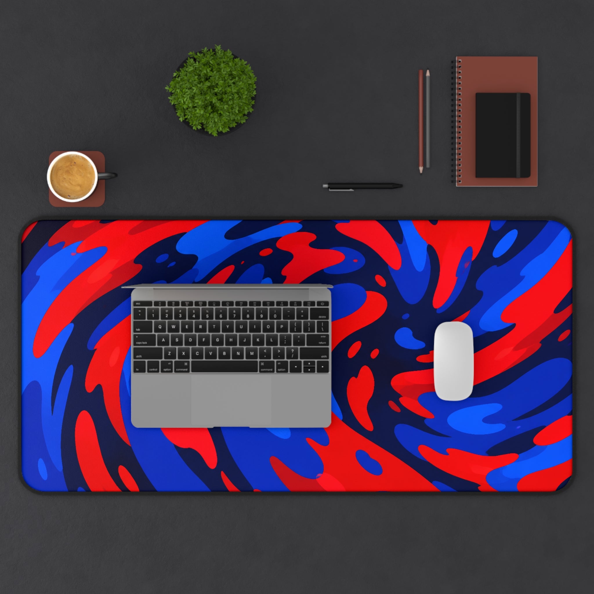 Swirl Red & Blue Mousepad