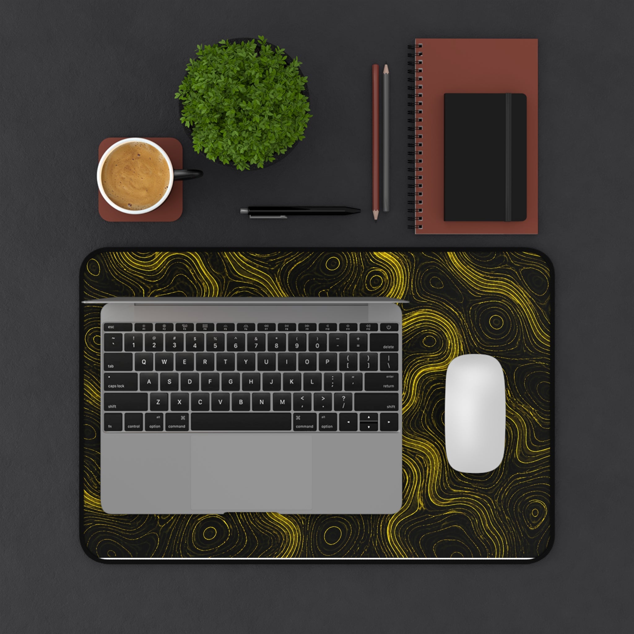 Yellow Topographic Mousepad