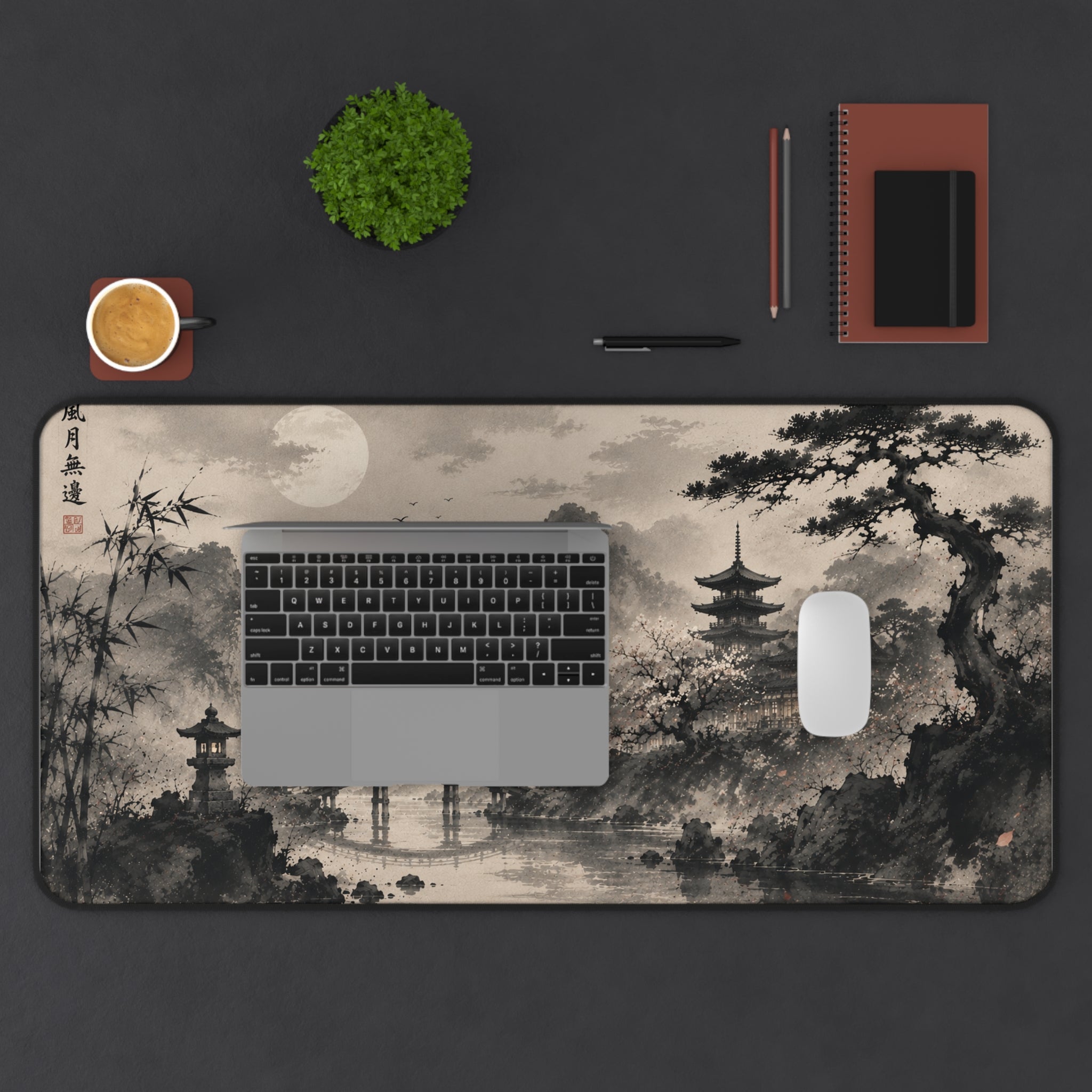 Japanese Ink Forest Mousepad