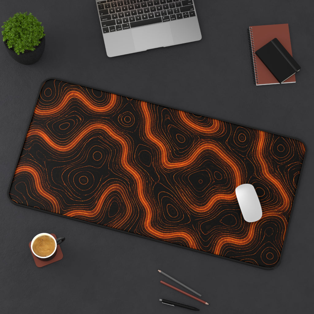 Orange Topographic Mousepad