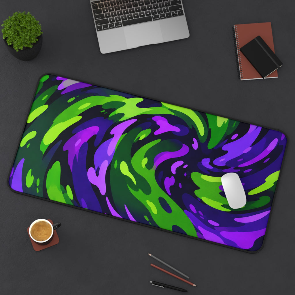 Swirl Green & Purple Mousepad