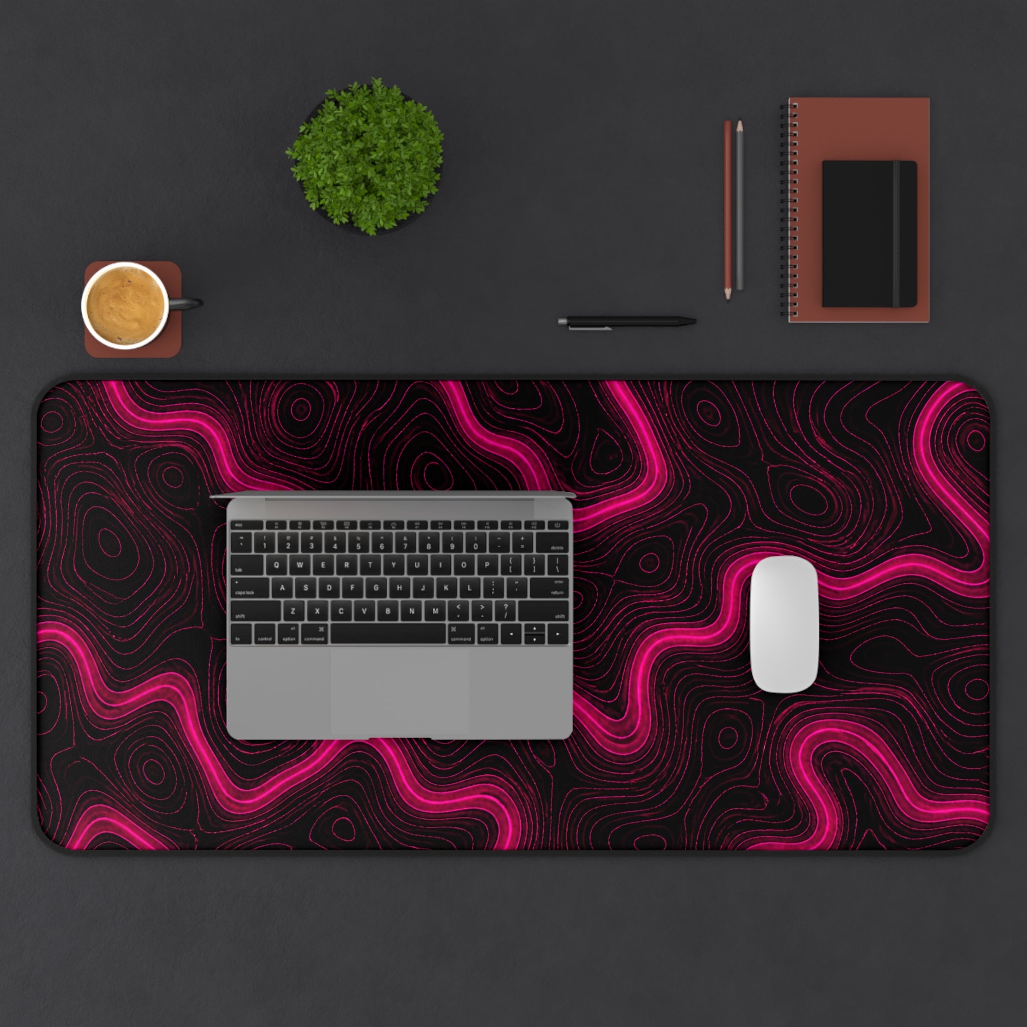 Pink Topographic Mousepad