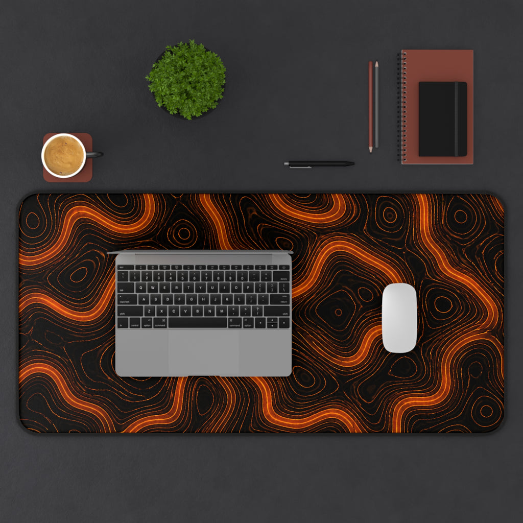 Orange Topographic Mousepad