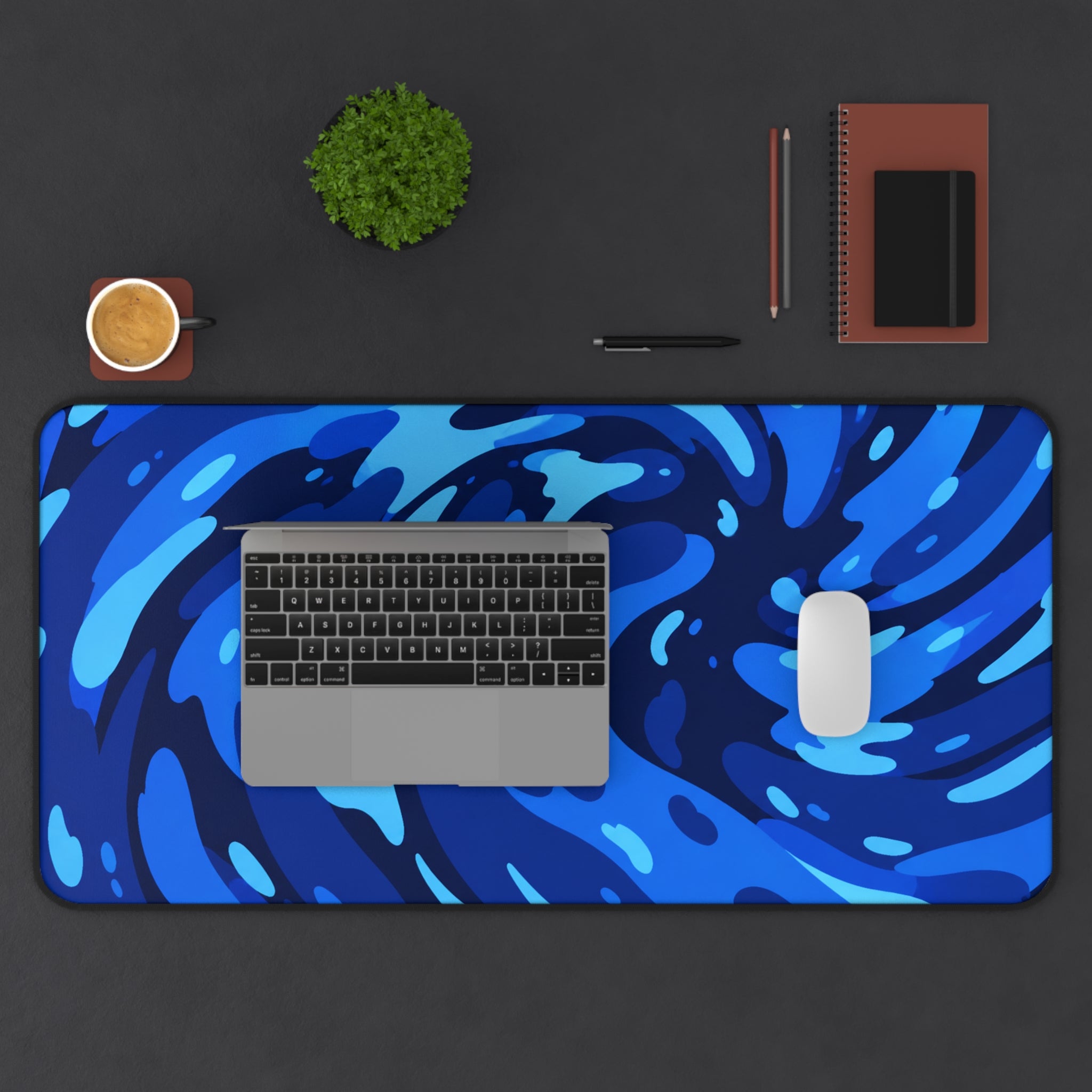 Swirl Blue & Black