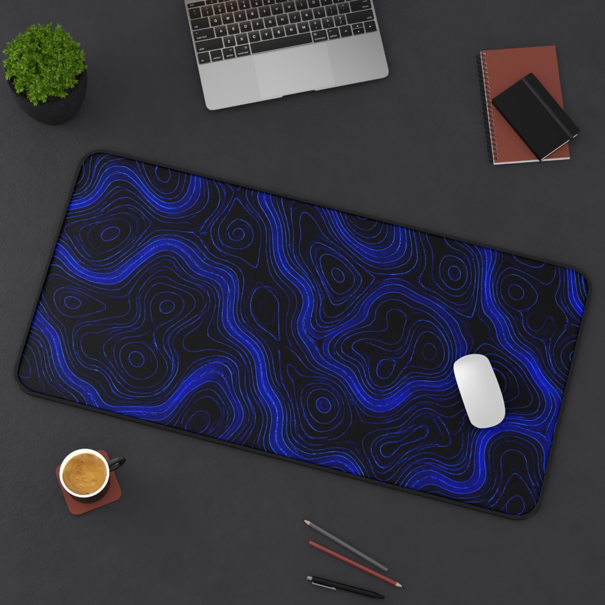 Blue Topographic Mousepad
