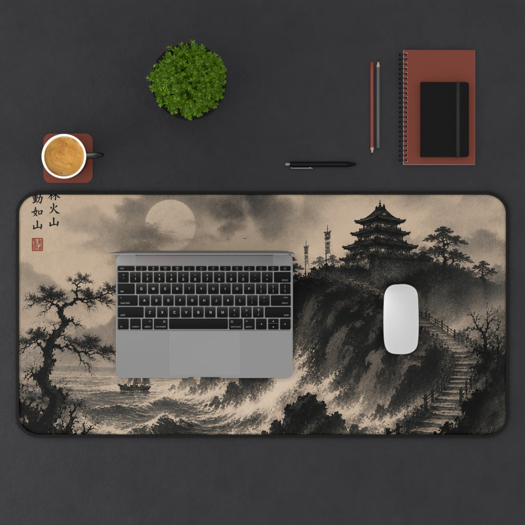 Japanese Ink Temple Sea Mousepad