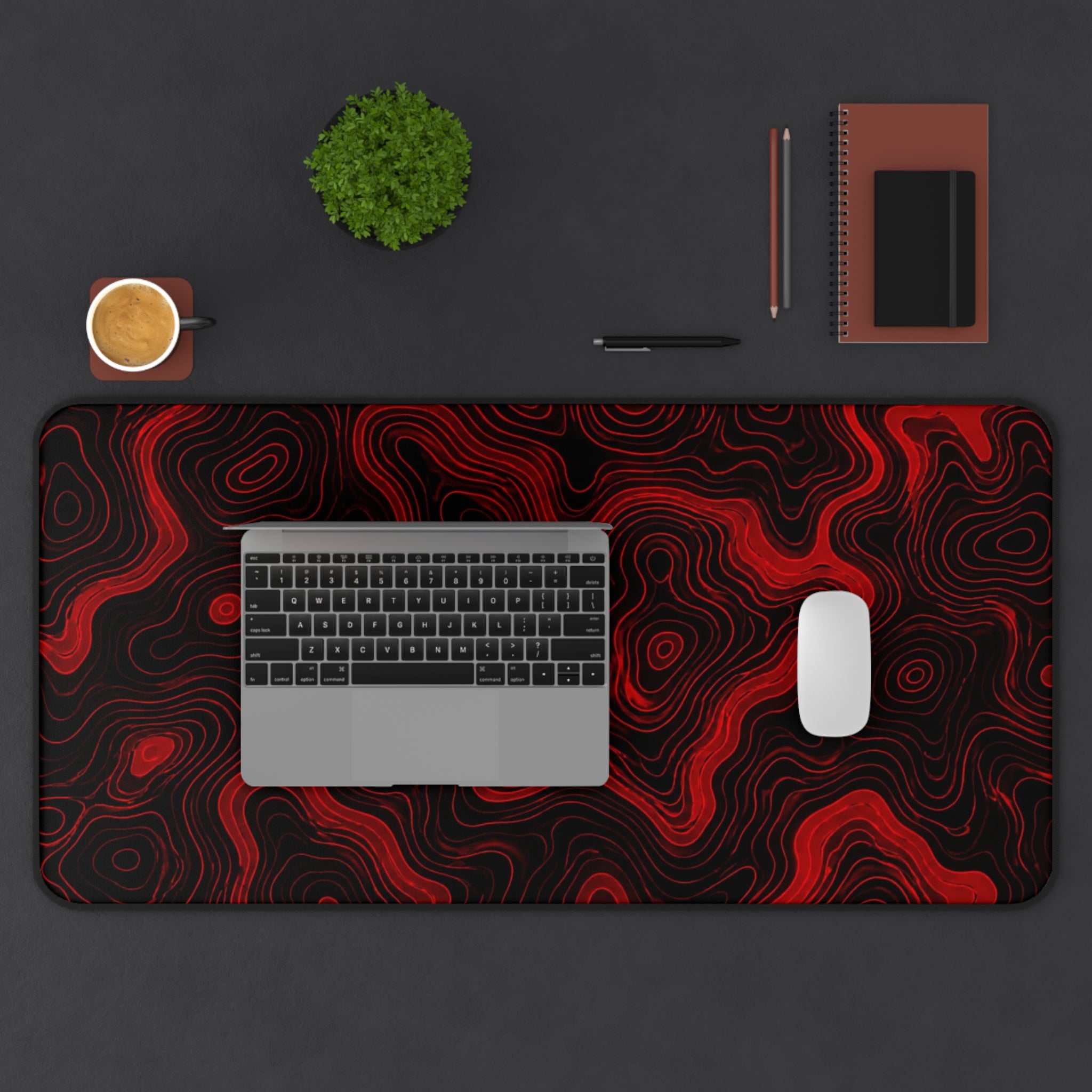 Red Topographic Mousepad