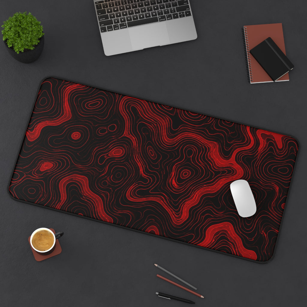 Red Topographic Mousepad