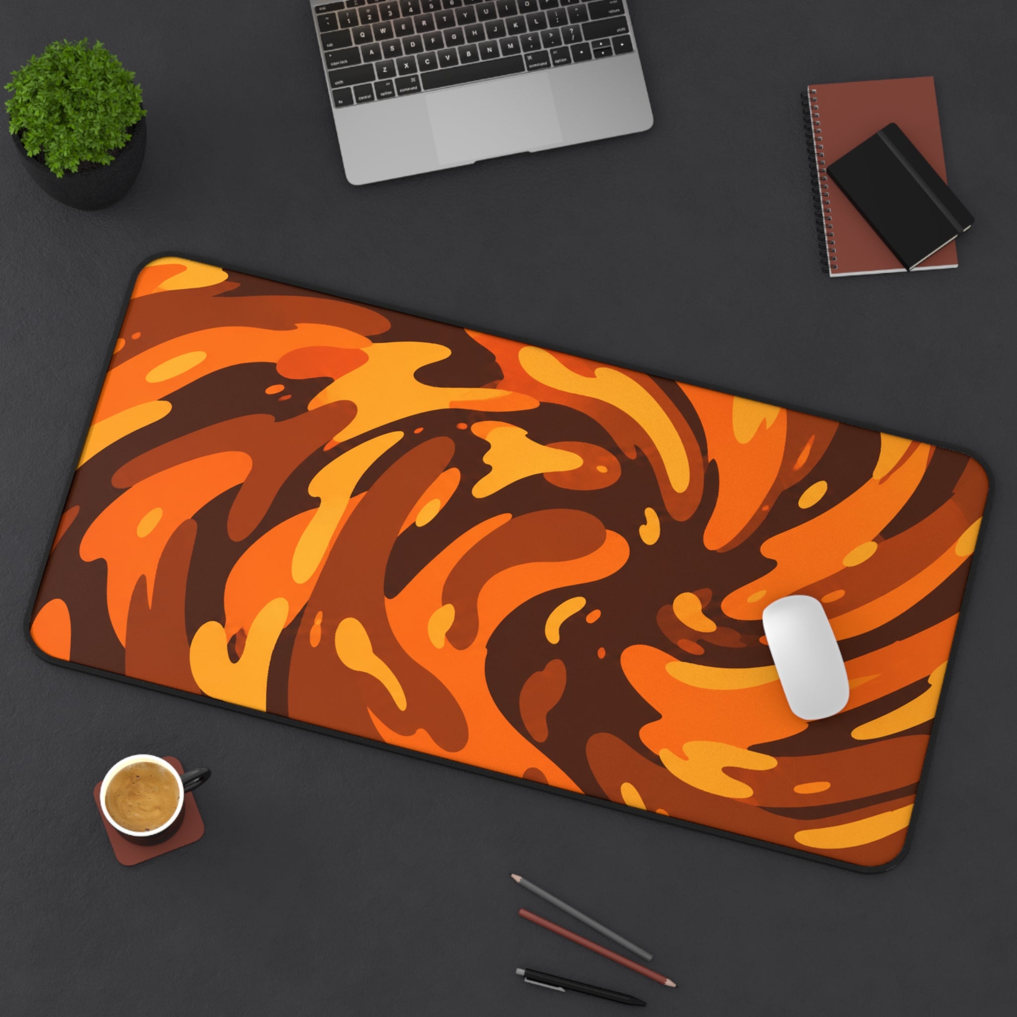 Swirl Orange & Black